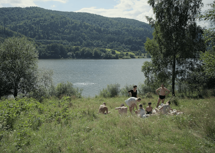 Sandra Hüller and Christian Friedel in The Zone of Interest.