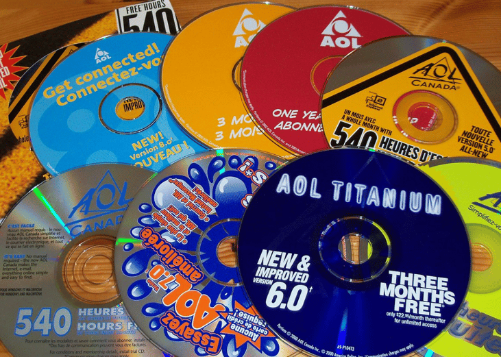 AOL used half of all CD-ROM discs in the 1990s
