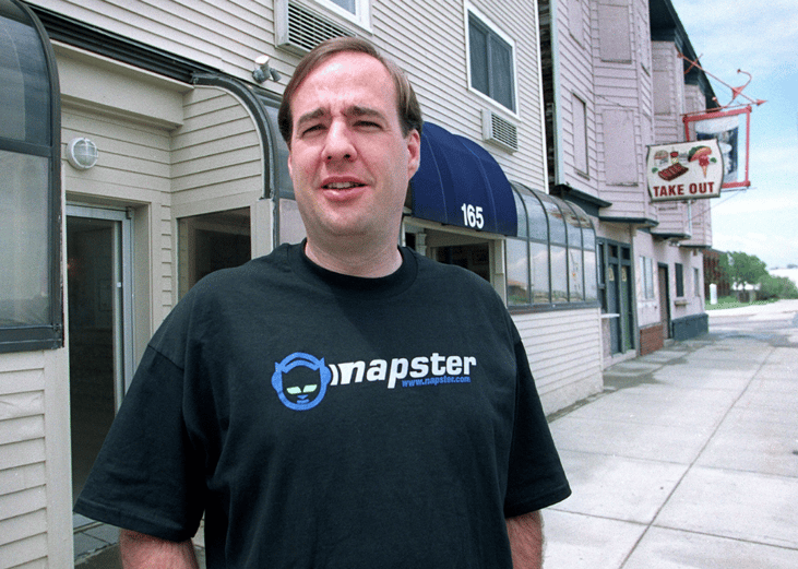 Napster began as a peer-to-peer file-sharing service