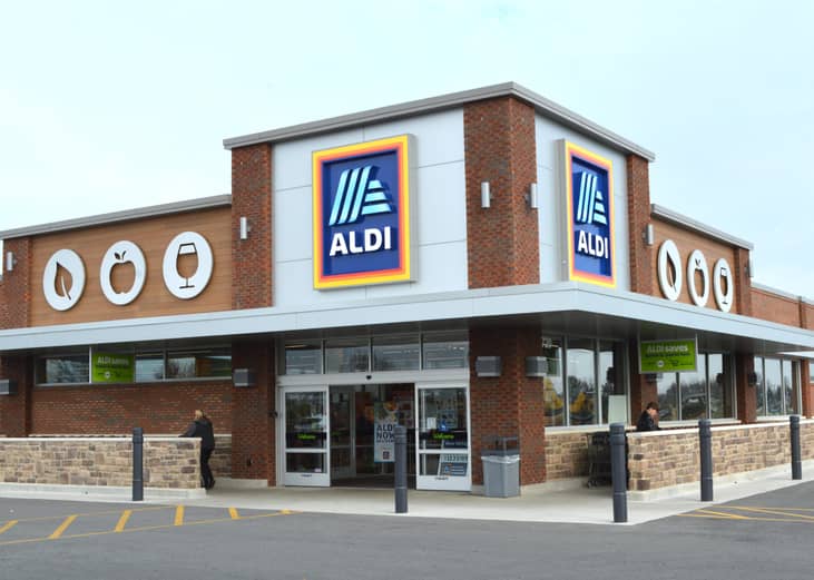 Aldi storefront.