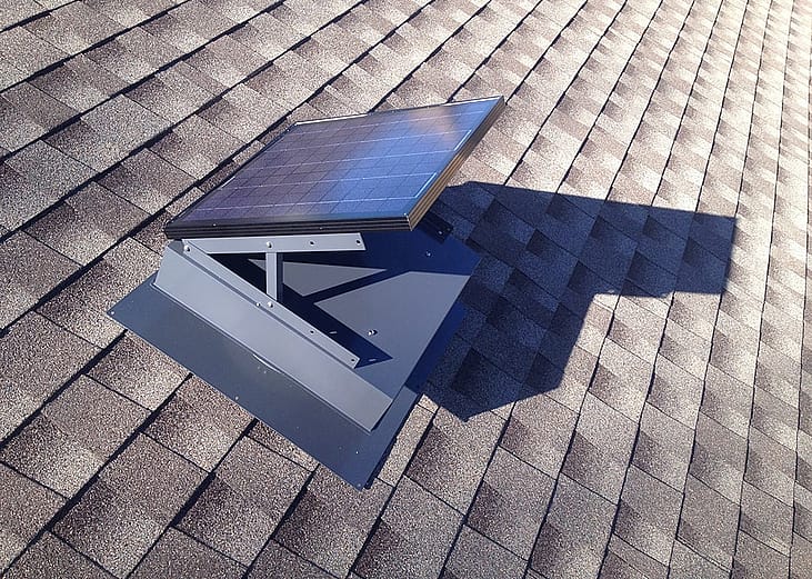 A solar attic fan.