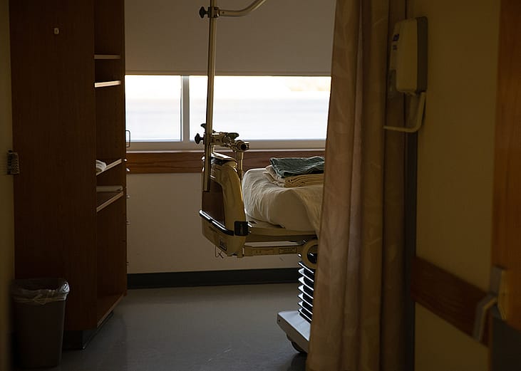 A hospital room in Van Wert County Hospital, Ohio.
