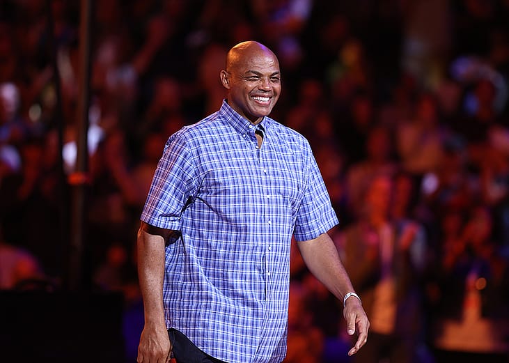 harles Barkley is introduced to the new Phoenix Suns Ring of Honor during the NBA game against the Utah Jazz at Footprint Center on October 28, 2023 in Phoenix, Arizona.