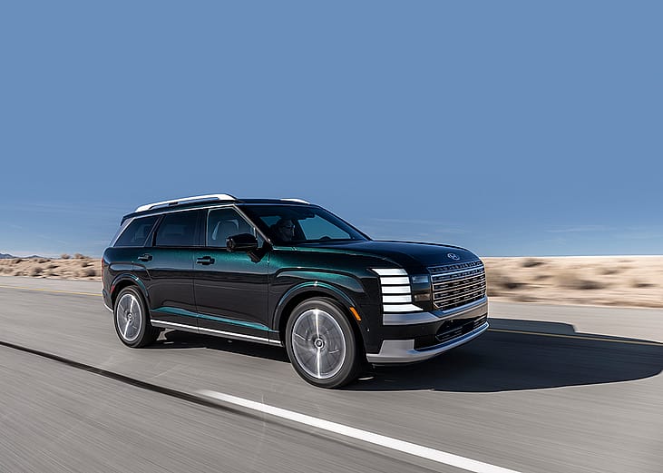 A Hyundai 2026 Palisade SUV on the road.