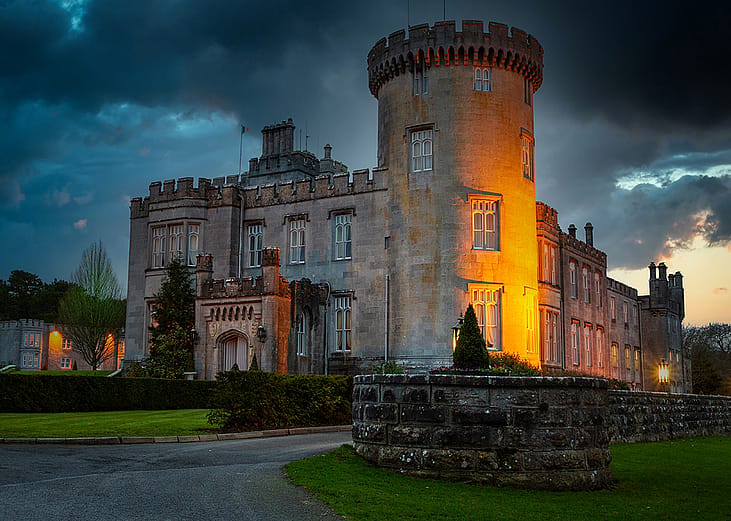 A view of the Dromoland Castle in Ireland.