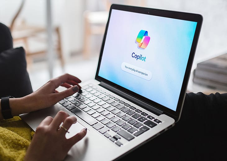 Microsoft CoPilot displayed on a laptop.