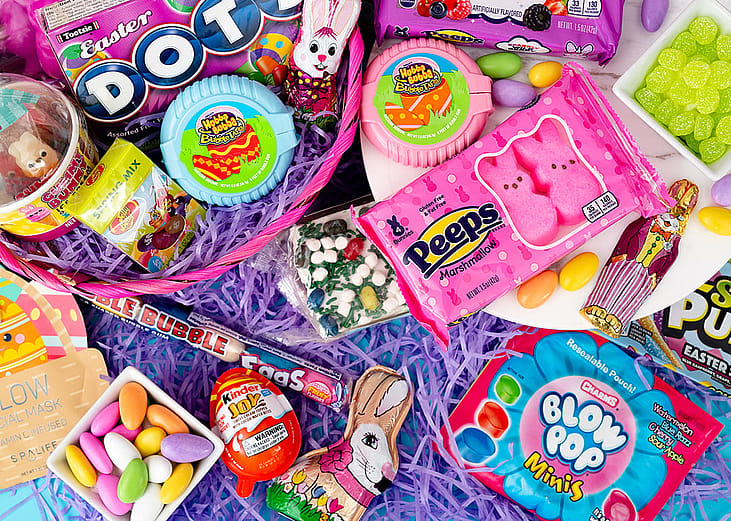 An assortment of popular Easter candies.