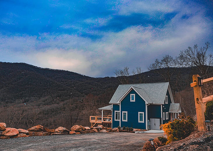 A mountain cabin in Asheville, North Carolina, USA.