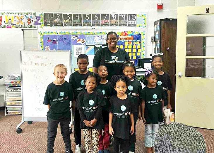 Lisa Swinson and her students at Creative Minds microschool in Wendell, North Carolina, welcomed seven new students in January.