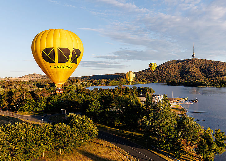 Balloon flights over Canberra.