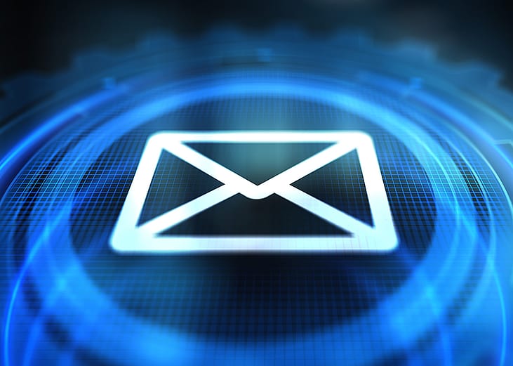 Conceptual graphic of digital newsletter subscription interface.