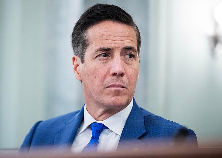 U.S. Senator Bernie Moreno attending at the Senate Commerce, Science and Transportation Committee confirmation hearing for NASA's National Institute of Standards and Technology nominees. 