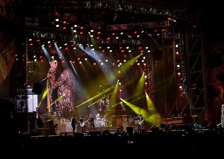 Steven Tyler of Aerosmith during his performance at Rock Fest Barcelona 2017 Festival in Santa Coloma, Spain.