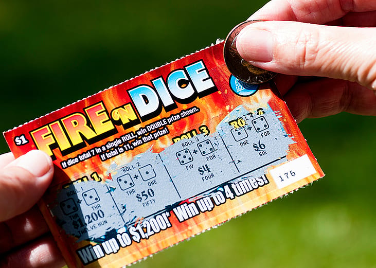 A scratch-off lottery ticket.