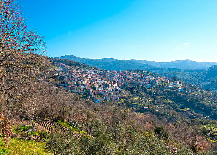 A village of Seulo in the Barbagia region on the Italian island of Sardinia.