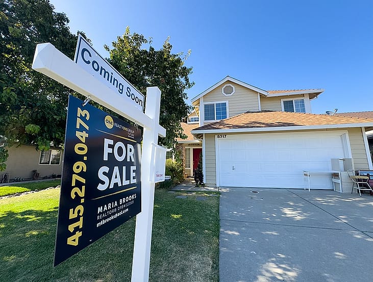 A 2-story suburban home for sale.