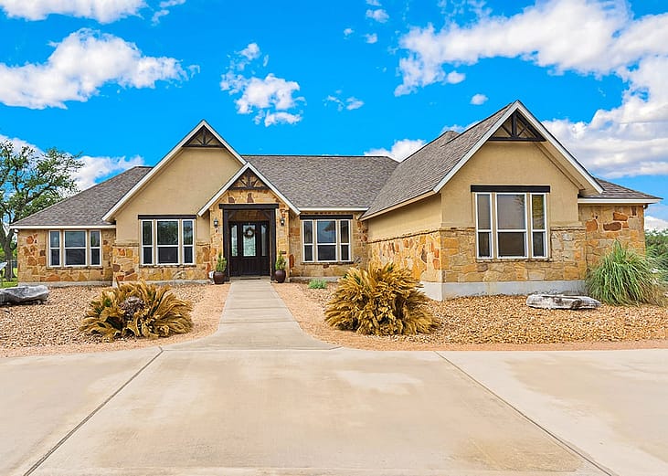 Entryway of a single-story residential home