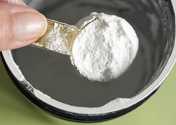 A spoonful of creatine powder