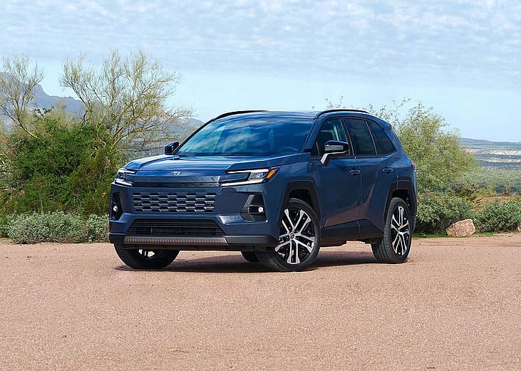 2026 Toyota RAV4 front three-quarter view.