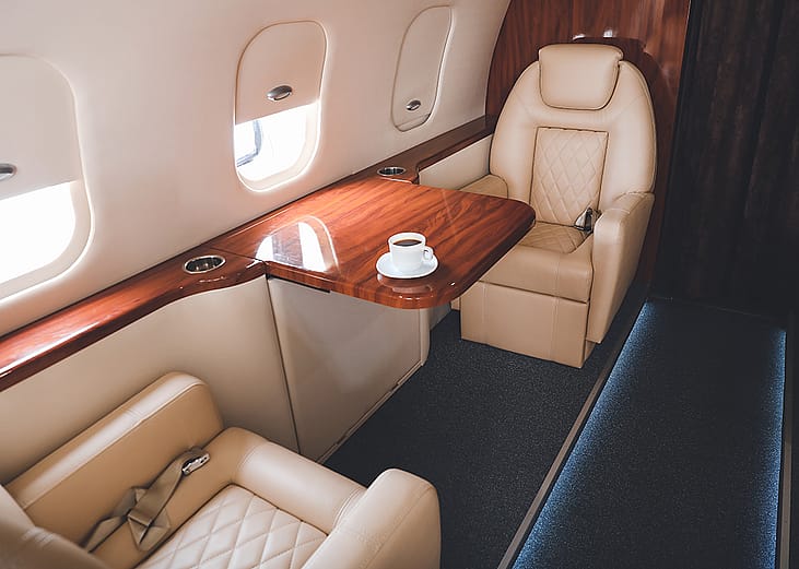 Interior of a private plane