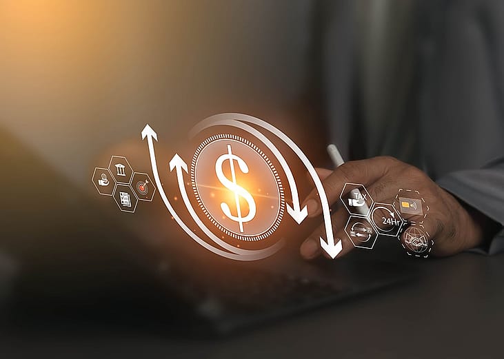 Conceptual image of modern digital banking