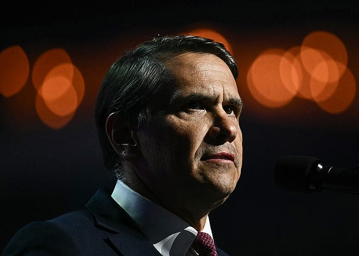 US Attorney General Todd Blanche speaks during the Republican National Midterm Convention at the American Airlines Center in Dallas, Texas on September 9, 2026.