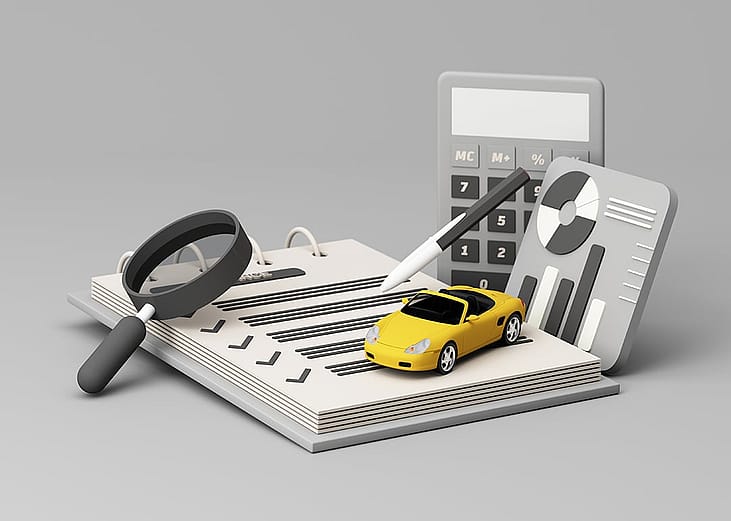 A conceptual illustration of car savings or insurance.