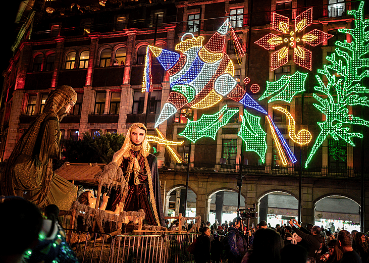 A Christmas celebration in Mexico City.