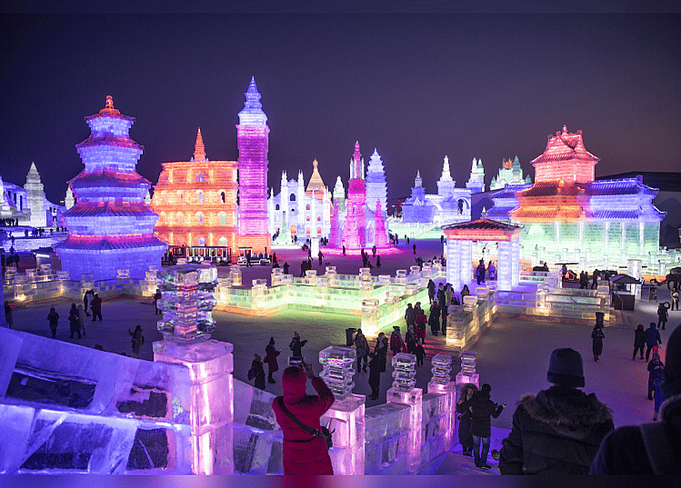 Ice snowmen at the Harbin Festival
