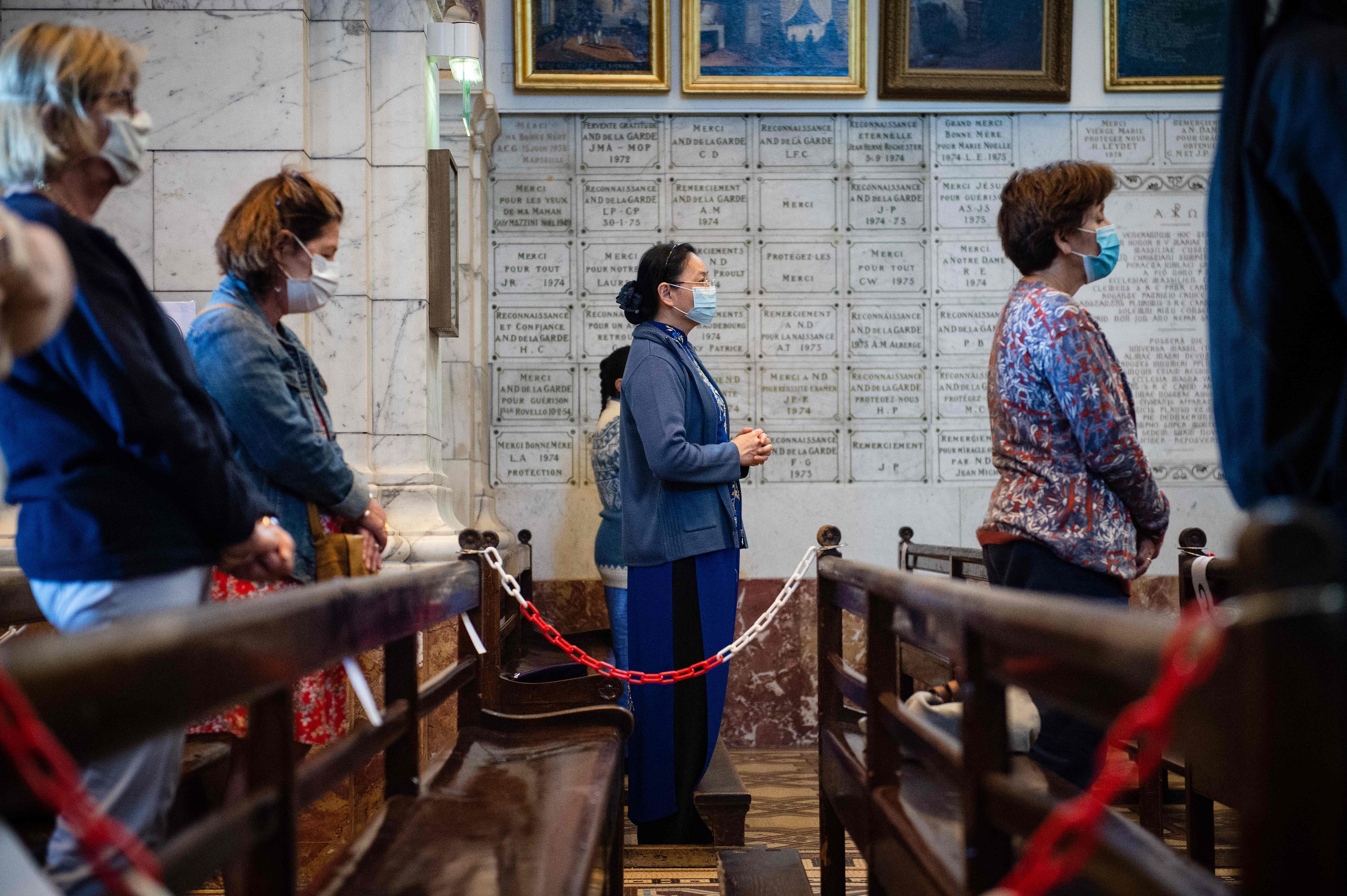 Worshipping from a distance in France