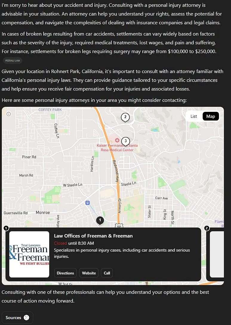 An example of a third attempt at SearchGPT.