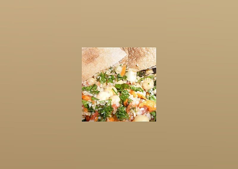 Coriander Tabbouleh Salad with Shrimp
