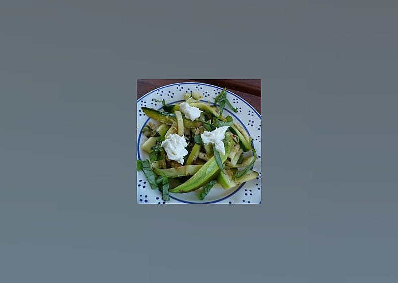 Zucchini Ribbons With Goat Cheese