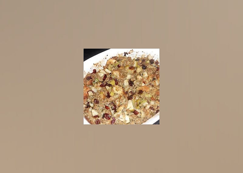 Awesome Sausage, Apple and Cranberry Stuffing