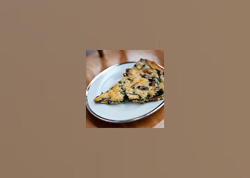 Crustless Spinach and Mushroom Quiche