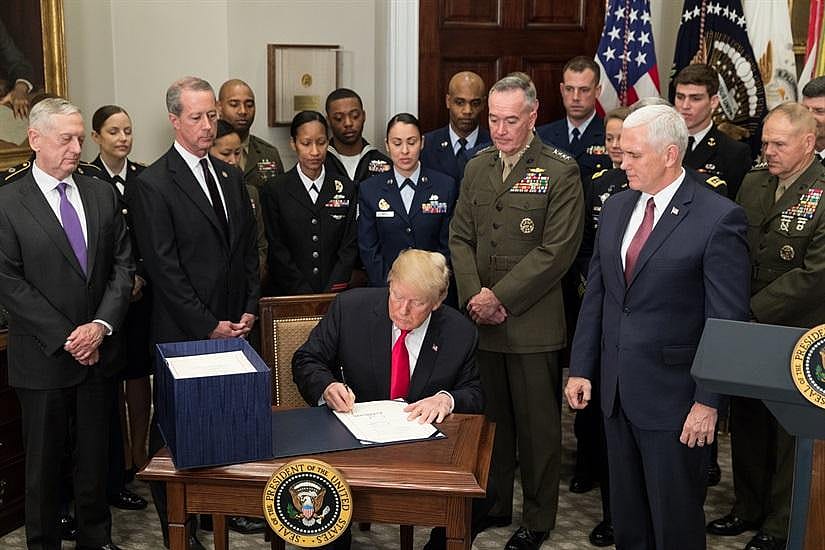 Decrease in overall defense spending