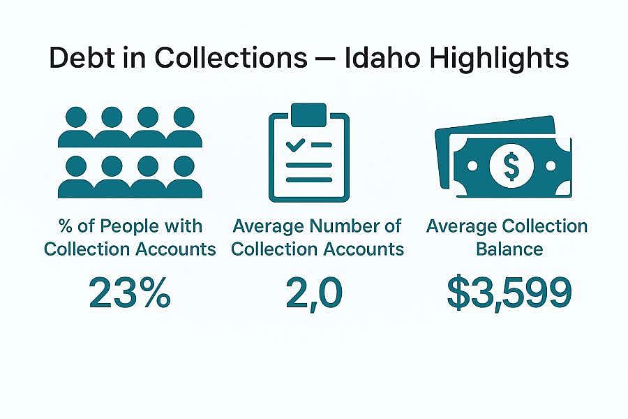 Debt in collections - Idaho highlights.