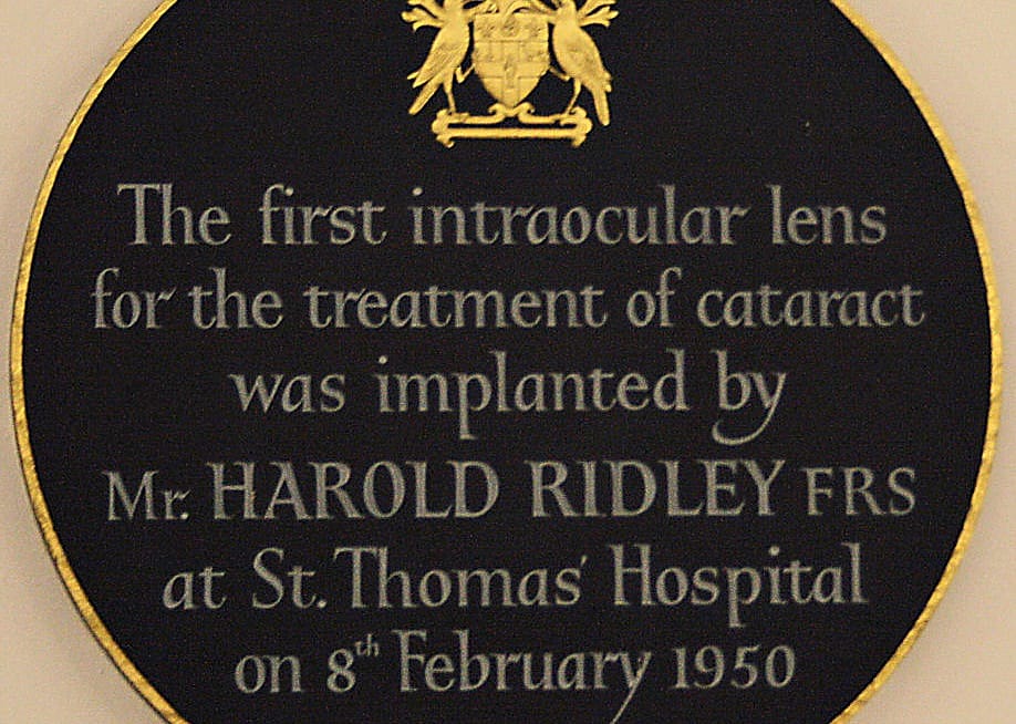 1950: First permanent intraocular lens for cataracts