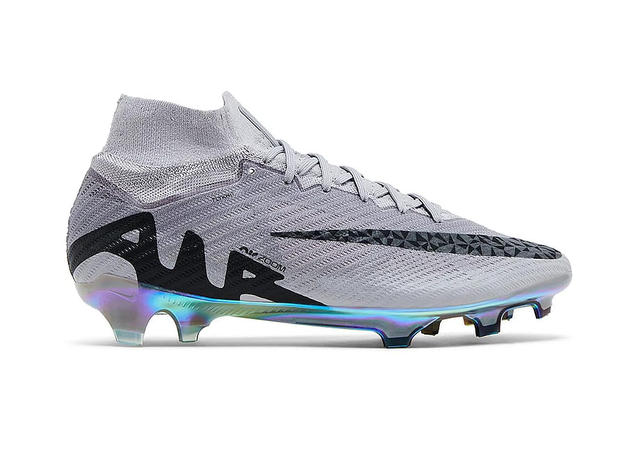 A gray Nike Mercurial Superfly 9 Elite AS FG High 'Rising Gem Pack'. — GOAT