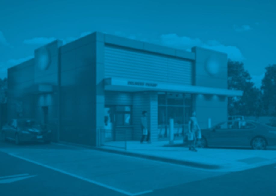 A Wendy's restaurant with a blue overlay. — The Wendy’s Company