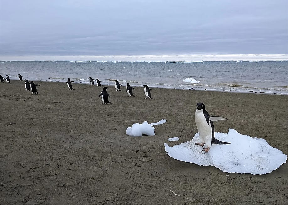 Penguins by the shores in Antarctica. — Matthew Boyer