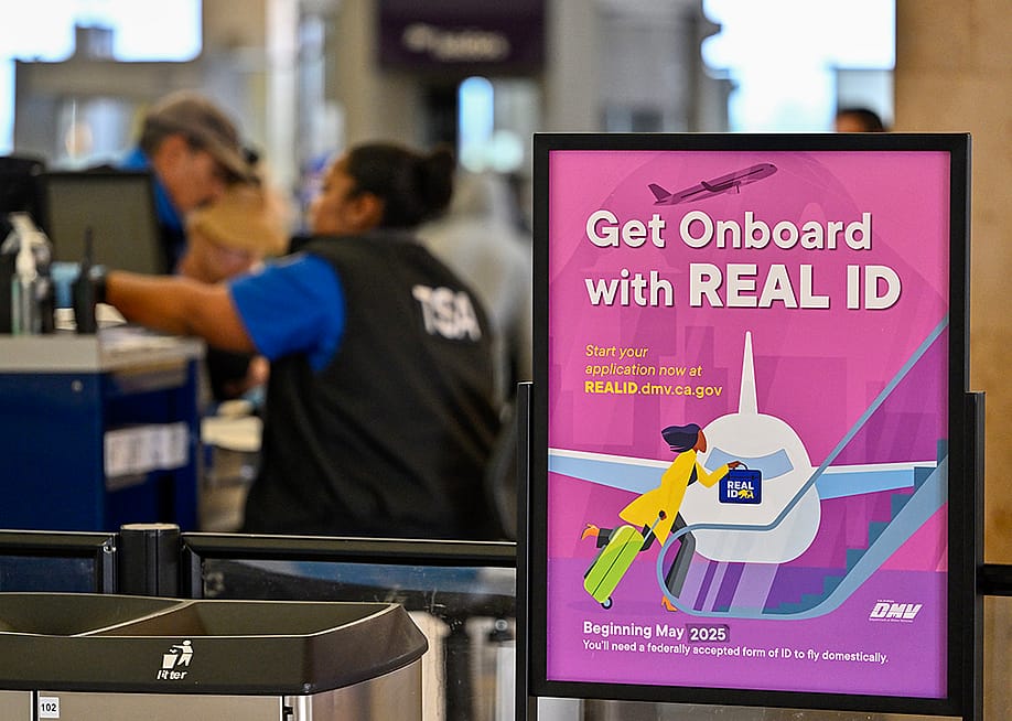 Air travelers go though TSA security at John Wayne Airport in Santa Ana, California. — Jeff Gritchen // MediaNews Group/Orange County Register via Getty Images