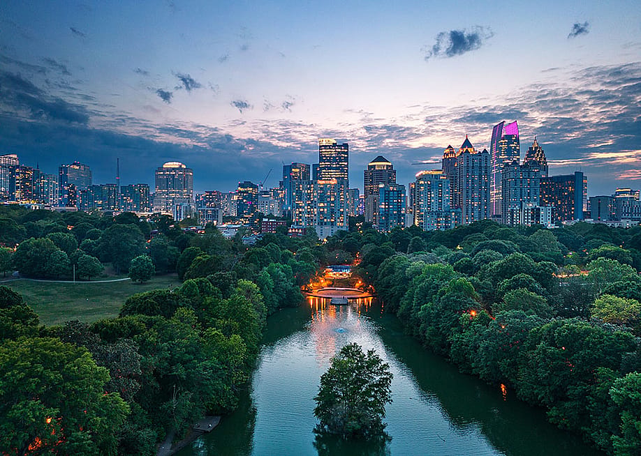 Atlanta, Georgia, USA overlooking Piedmont Park at dusk. — Sean Pavone // Shutterstock