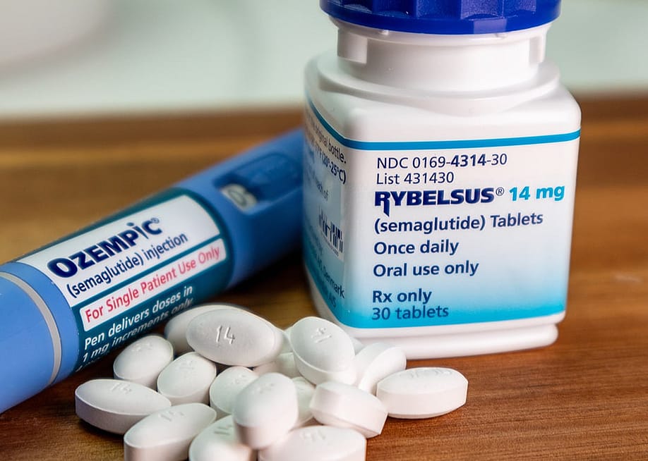 Ozempic semaglutide injection pen and Rybelsus Semaglutide tablets. — KK Stock // Shutterstock