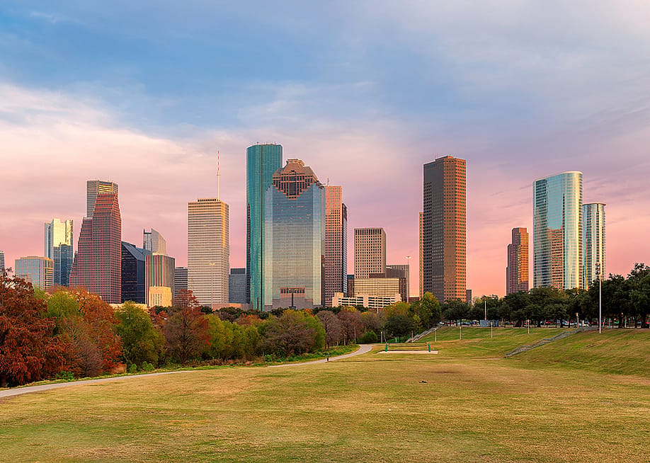 Panoramic view of Houston City skyline in Texas. — Lucky-photographer // Shutterstock