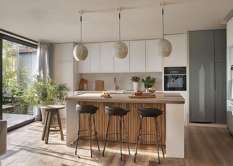 A stylish modern interior of a home kitchen. — Ziadi Lotfi // Shutterstock