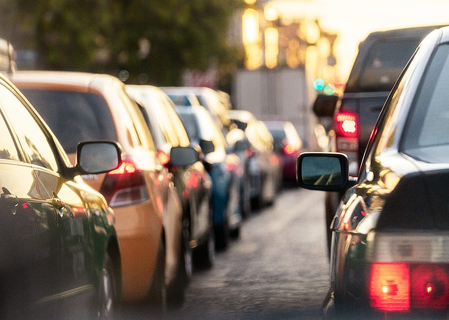 A lane of cars on the road during rush hour. — Issa_tan // Shutterstock