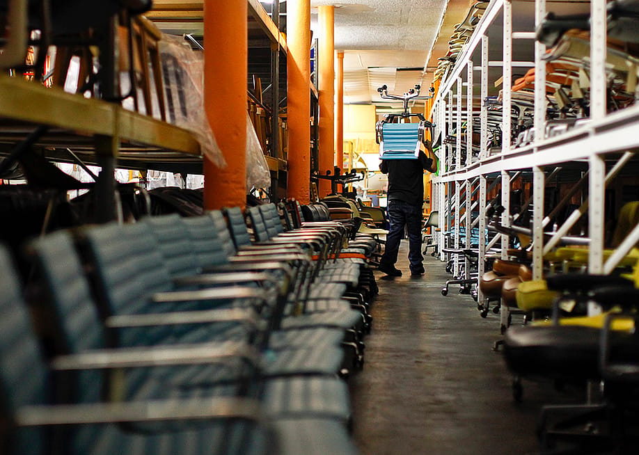 Metro Retro Furniture's warehouse in Pasadena, Texas. — Michael Paulsen // Houston Chronicle via Getty Images