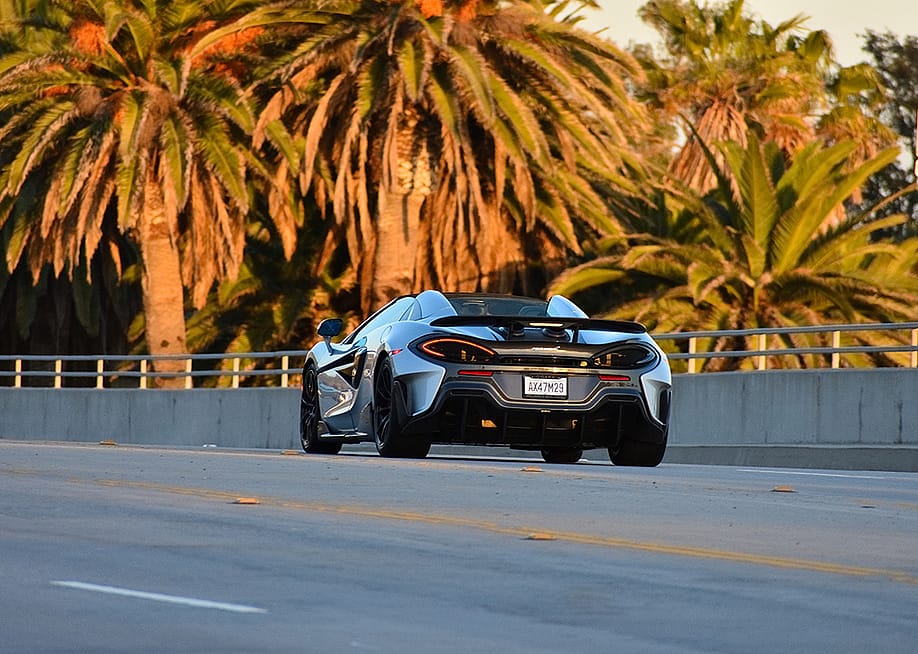 A McLaren on the Pacific Coast Highway in Malibu, California. — Leo Rikhtman // Shutterstock