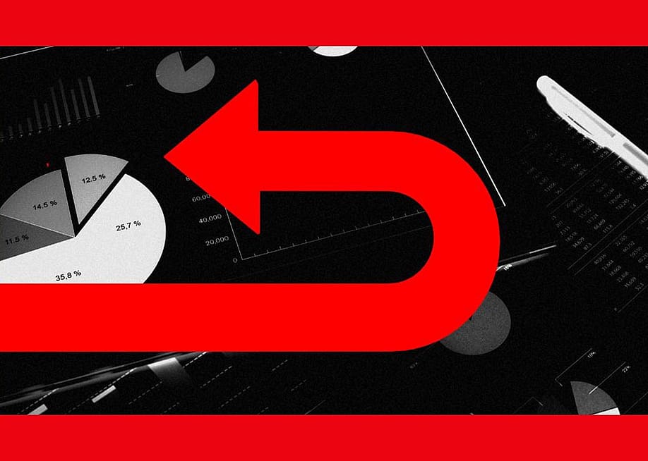 Illustration showing concept of research reversing course symbolized by big red arrow making a u-turn. — Meghan Gallagher // The 74